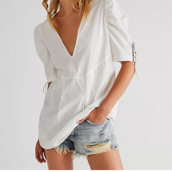 Free People Emmy Solid Tunic Size xs with pockets - Picture 1 of 16